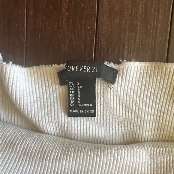 DC Cream Ribbed Knit Top - Picture 3 of 3